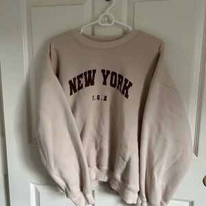 Beige New York USA Sweatshirt